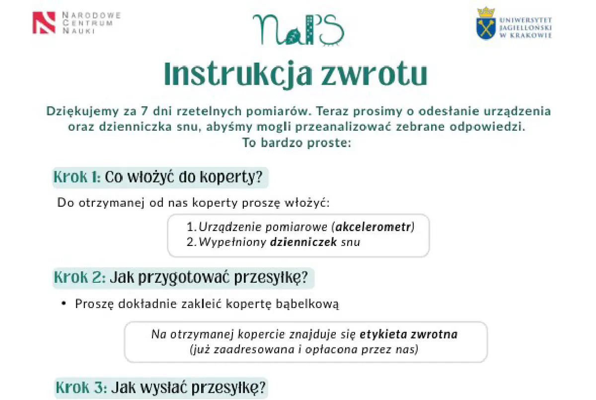 Instrukcja zwrotu